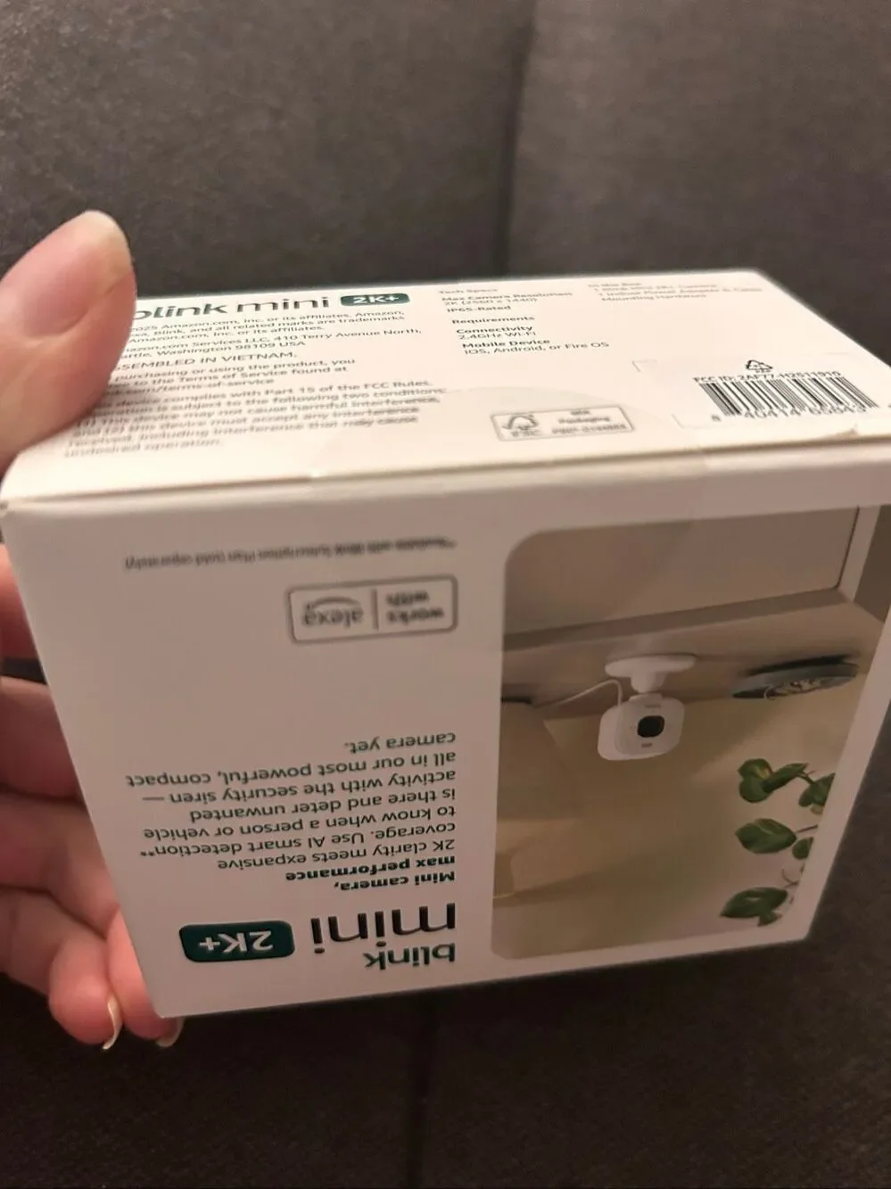 Blink mini 2k camera indoor night vision new in the box